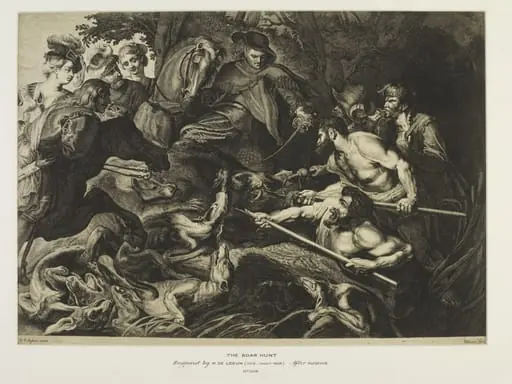 Boar Hunt, by Willem van der Leeuw