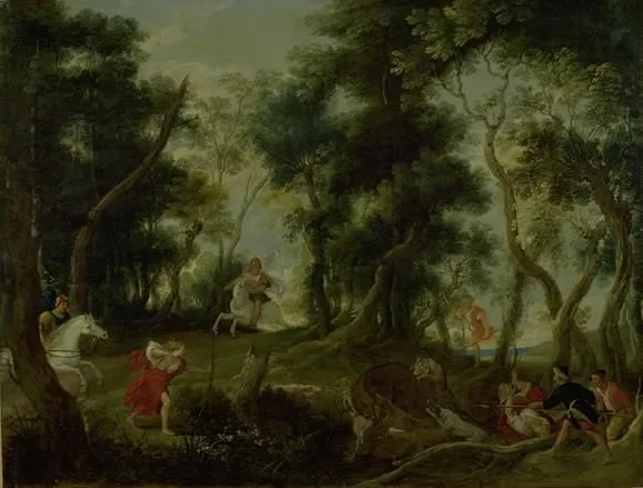 Landscape with Atalanta and Meleager Hunting the Calydonian Boar