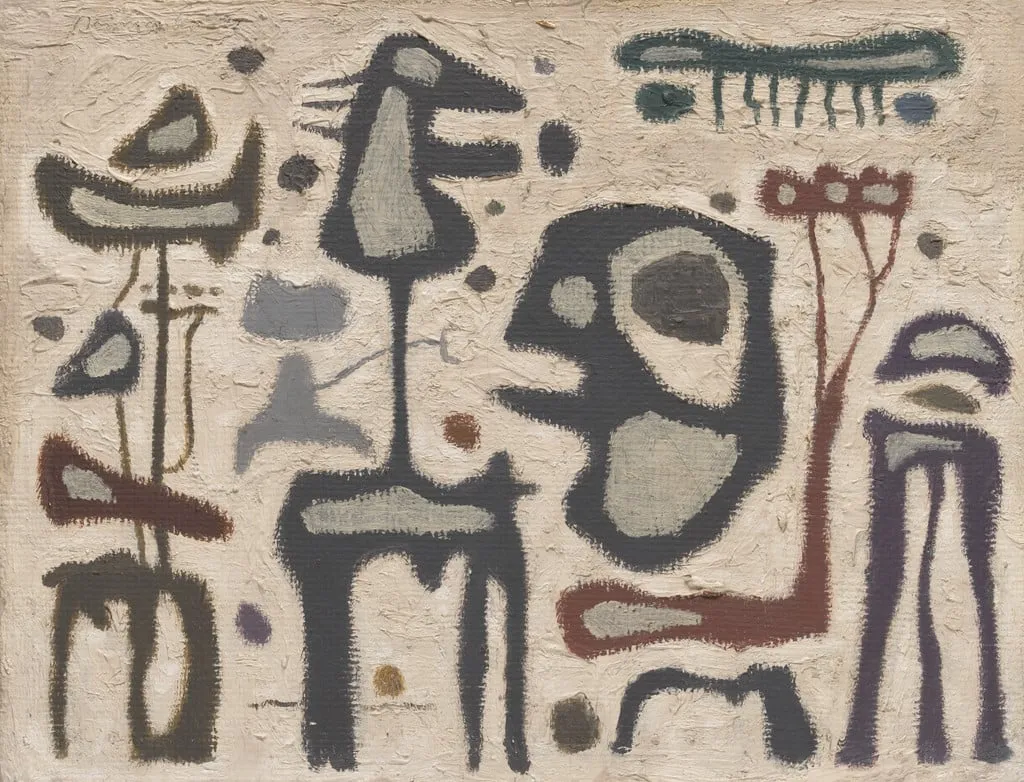 Untitled, by Willi Baumeister, oil, 1942