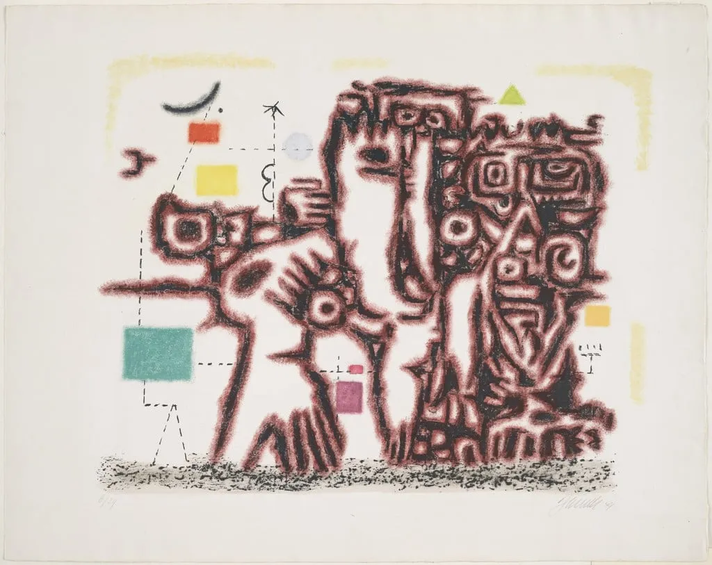 Untitled, by Willi Baumeister, ink, 1947