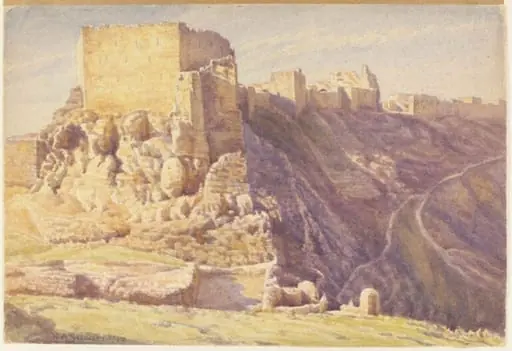 Castle of El Karak  Trans Jordan, by William A. Stewart