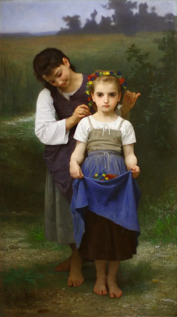 Crown of Flowers, by William Adolphe Bouguereau