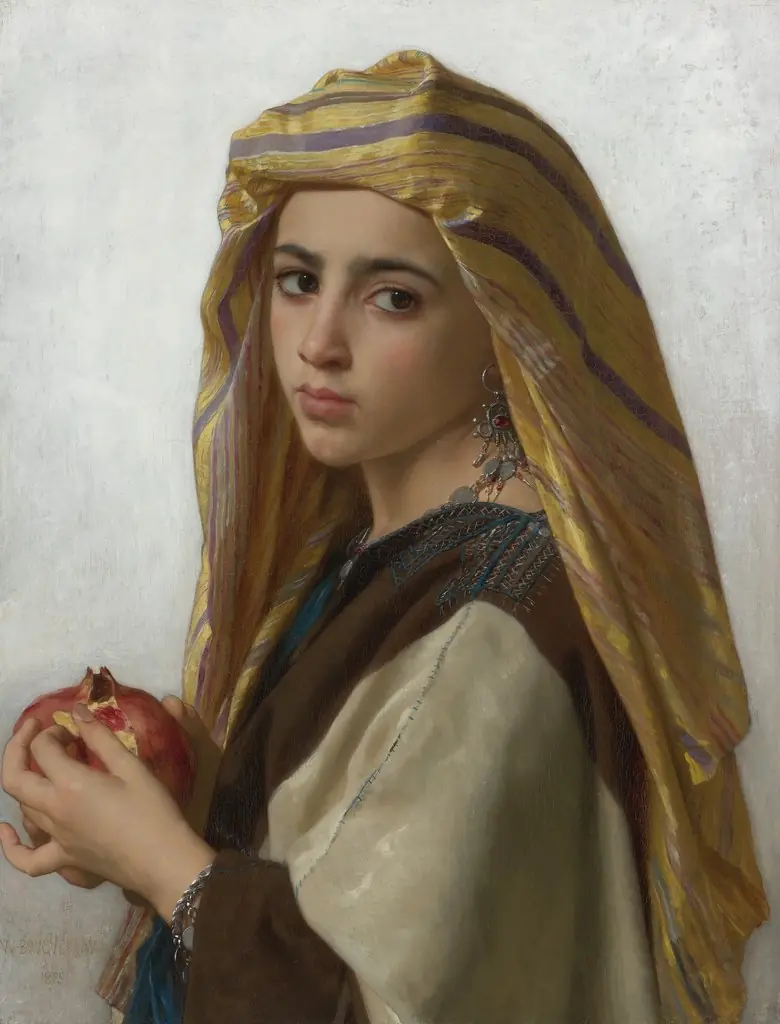 Girl with a Pomegranate, by William Adolphe Bouguereau