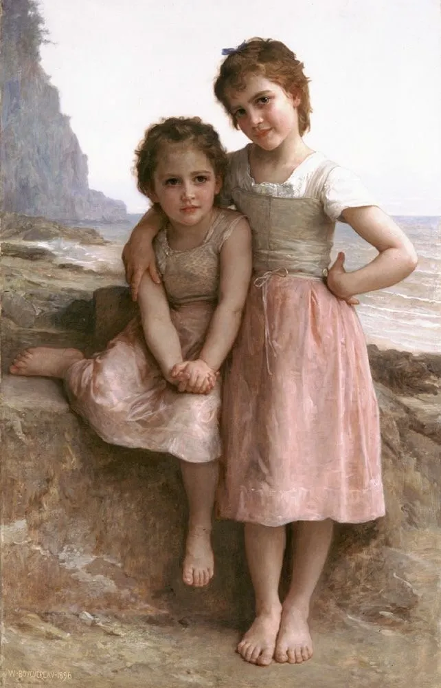 Sisters on the Shore, by William Adolphe Bouguereau, oil, 1898