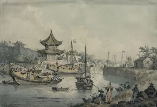 Barges of Lord Macartney's Embassy to China on the Grand Canal, by William Alexander