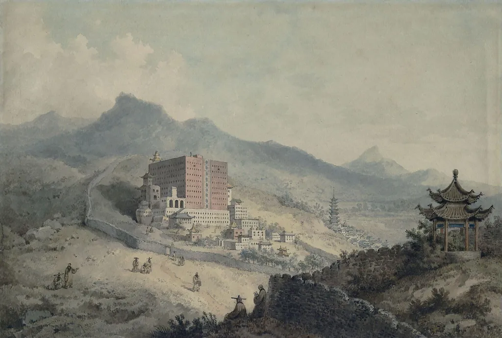 Poo-Ta-La, or Great Temple of Fo, near Zhehol in China, by William Alexander, watercolor, 1794