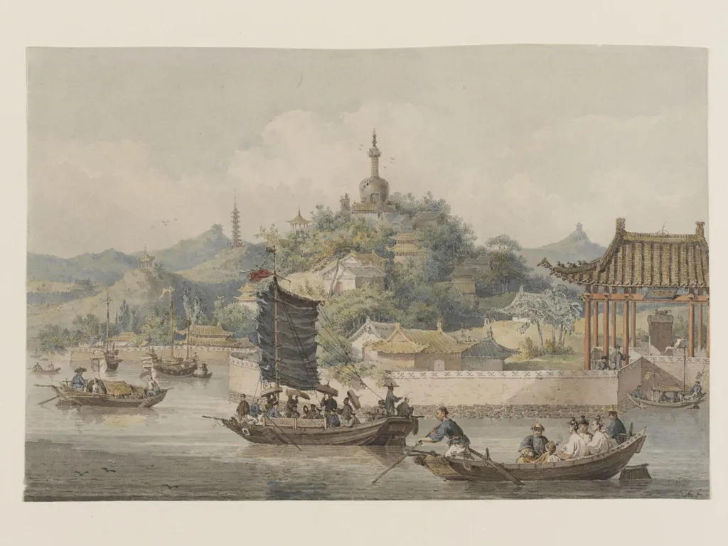 The Emperor of China's Gardens, the Imperial Palace, Peking, by William Alexander, watercolor