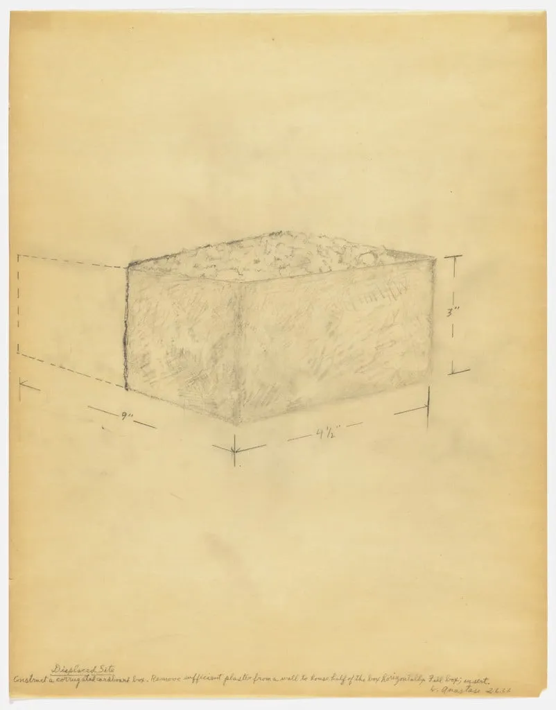 Untitled, by William Anastasi, graphite, 1966