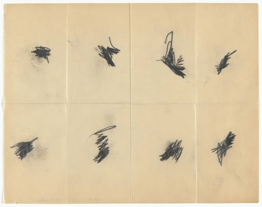 Untitled, by William Anastasi, graphite, 1969