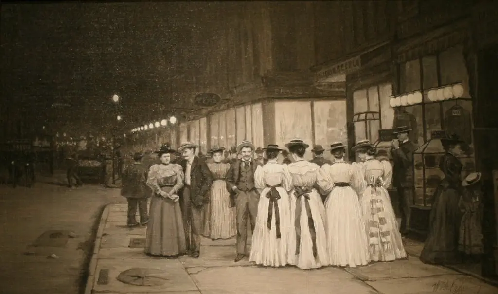 Saturday Night in August -- Eighth Avenue, by William Anderson Coffin