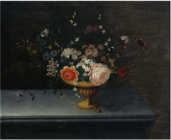 A Group of Flowers, by William Ashford, oil, 1766
