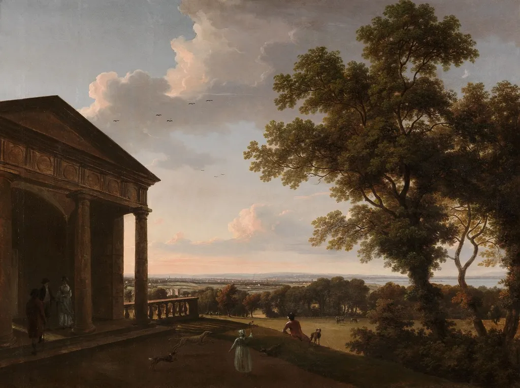 View in Mount Merrion Park (1804), by William Ashford, oil, 1804