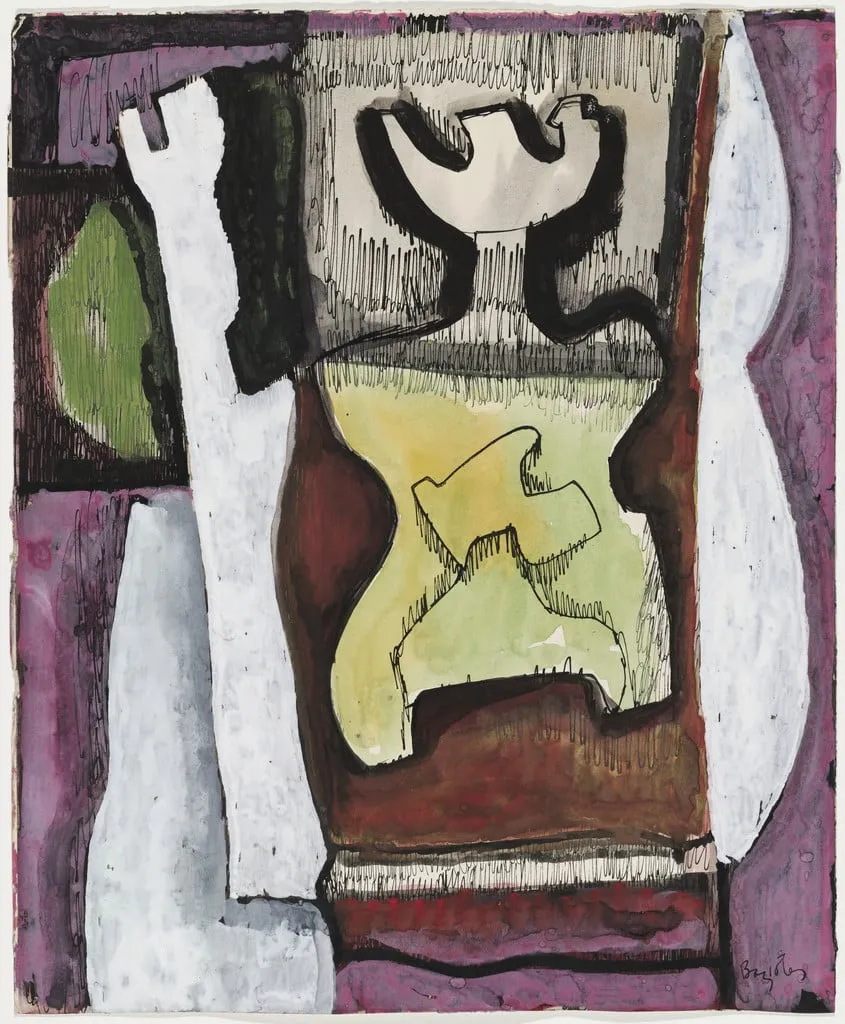 Untitled, by William Baziotes, gouache, 1942