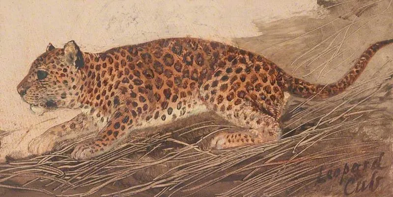 A Leopard, by William Bell Scott, unspecified, 1864