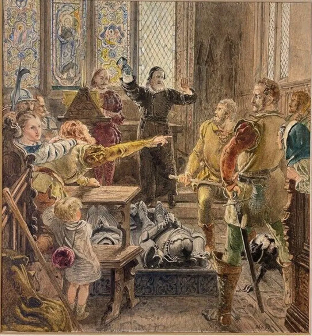 Design for the decoration of the inner court of Wallington Hall, Northumberland, by William Bell Scott, watercolor, 1859