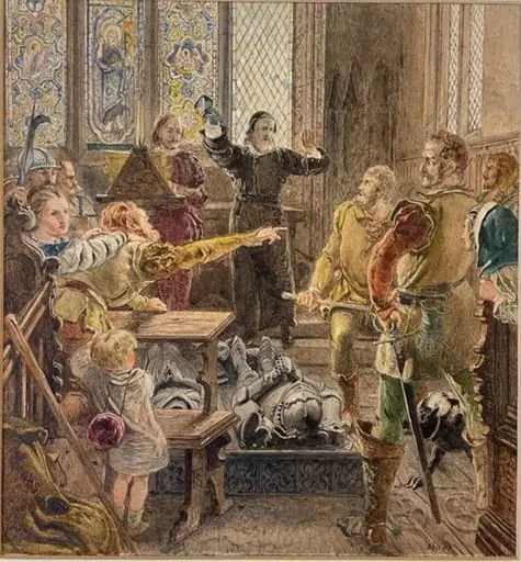 Design for the decoration of the inner court of Wallington Hall, Northumberland, by William Bell Scott