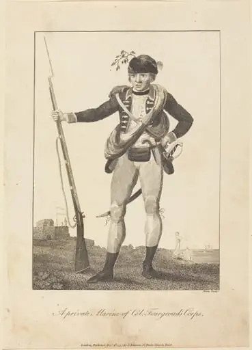 A private Marine of Col. Fourgeoud's Corps, by William Blake