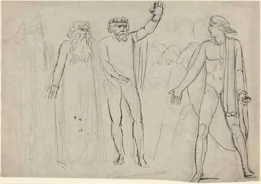 "And Saul Said unto David, Go, and the Lord be with Thee" [recto], by William Blake