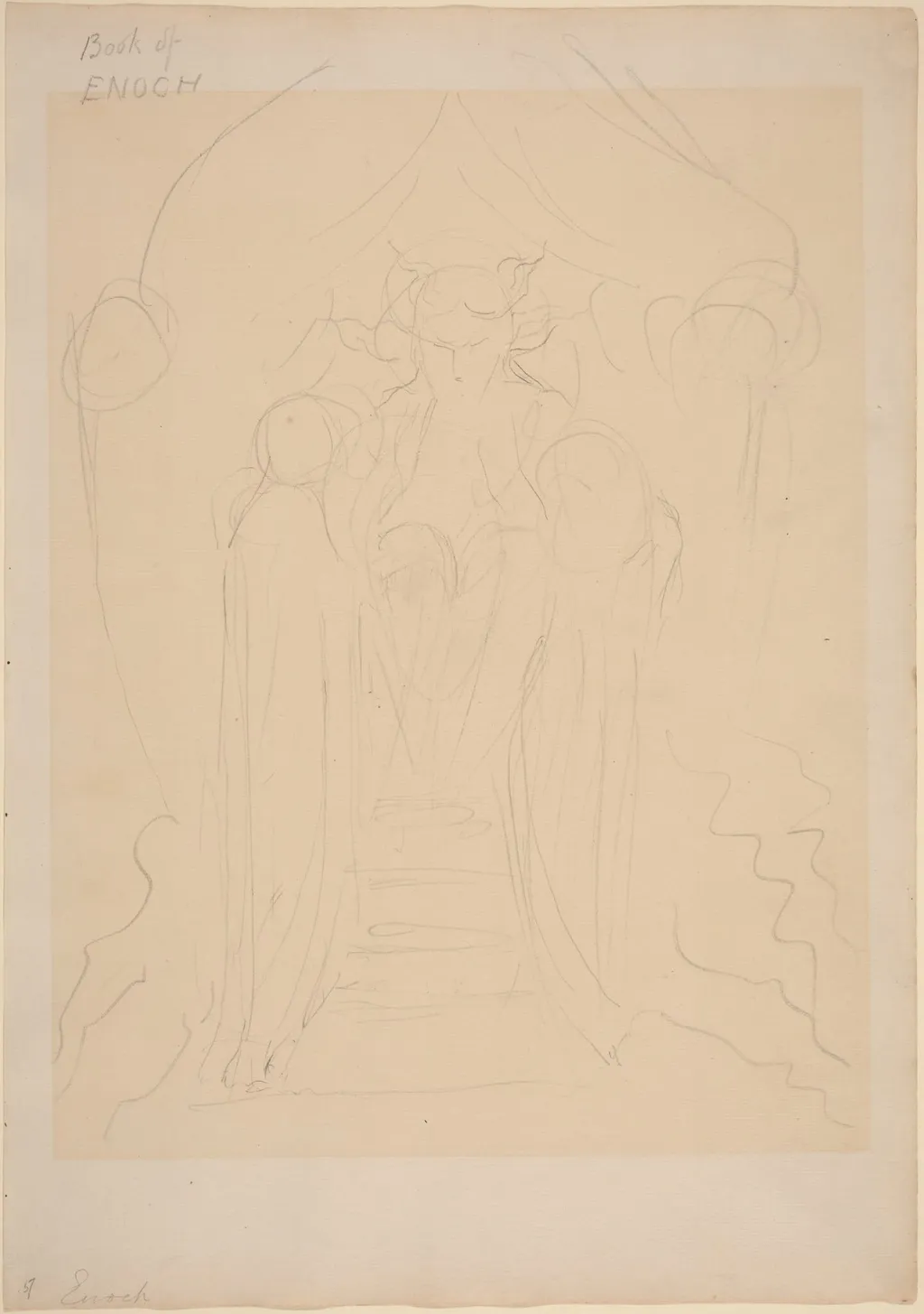 Enoch before the Great Glory, by William Blake, graphite, 1826
