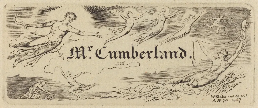 George Cumberland's Card, by William Blake, ink, 1827