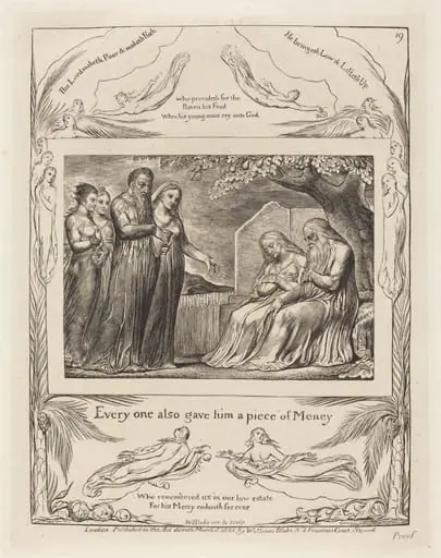 Job Accepting Charity, by William Blake