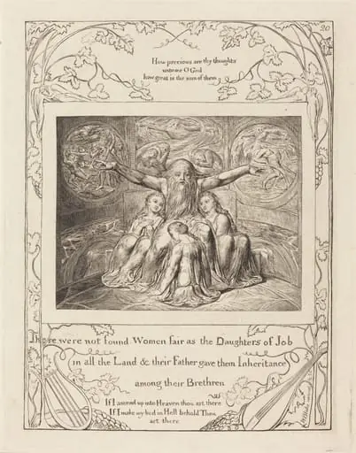 Job and His Daughters, by William Blake