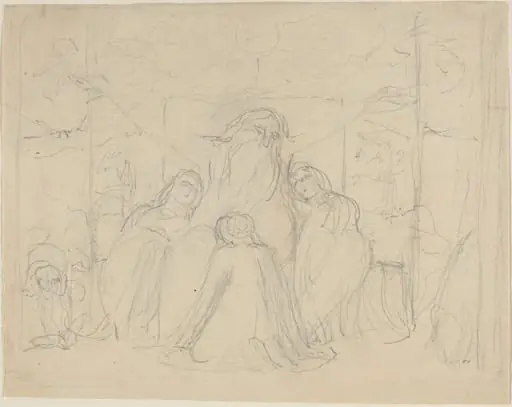 Job and His Daughters, by William Blake