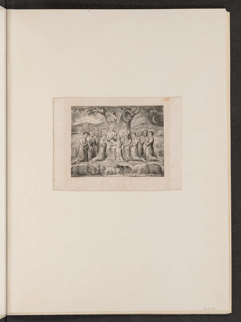 Job and His Family, by William Blake, ink, 1825