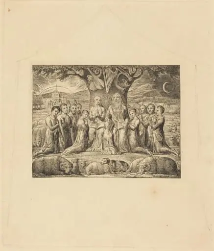 Job and His Family, by William Blake