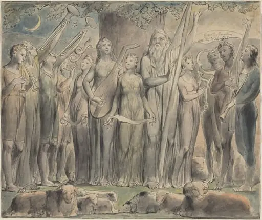 Job and His Family Restored to Prosperity, by William Blake