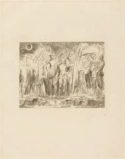 Job and His Family Restored to Prosperity, by William Blake