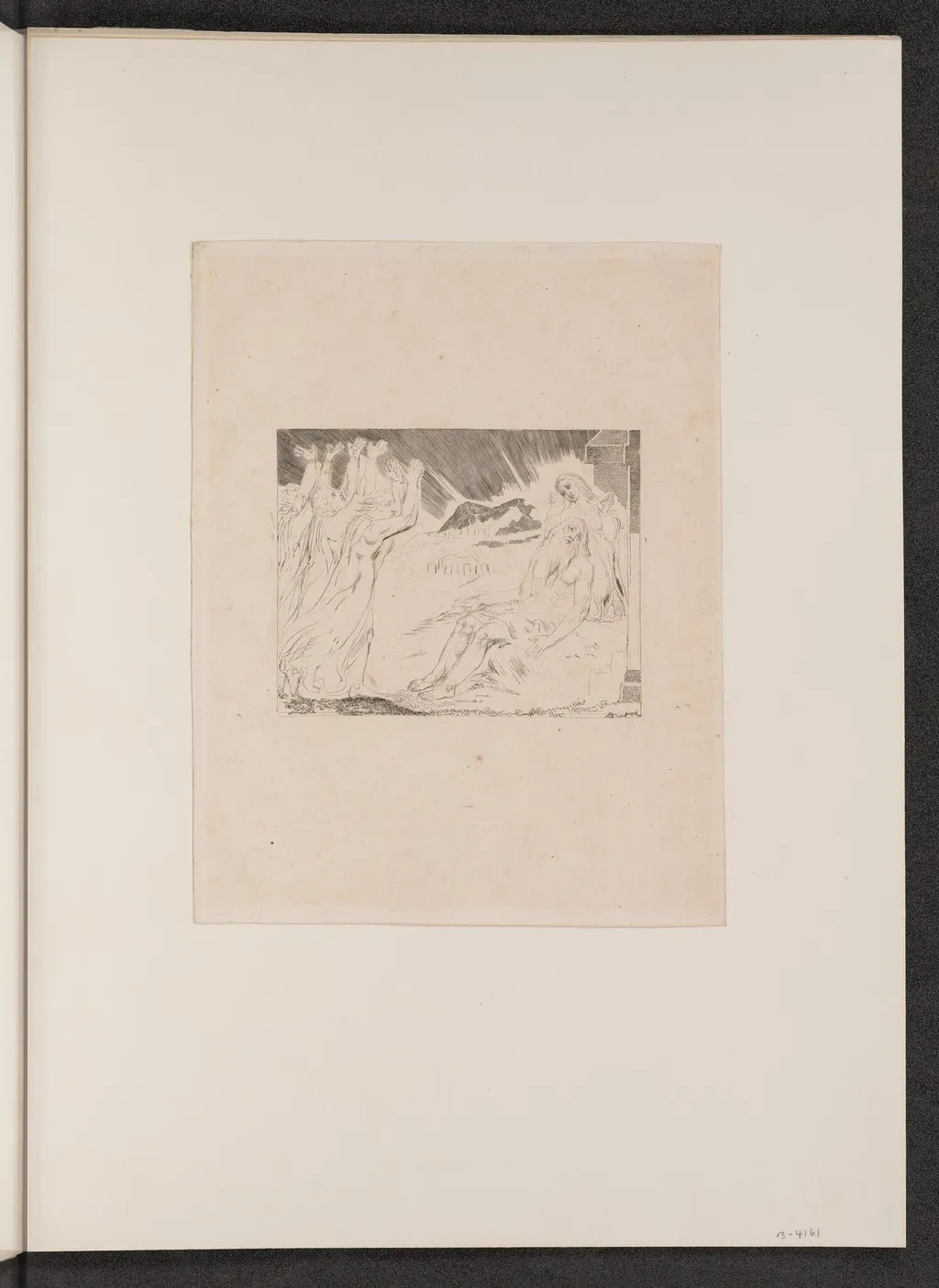 Job's Comforters, by William Blake, ink, 1825