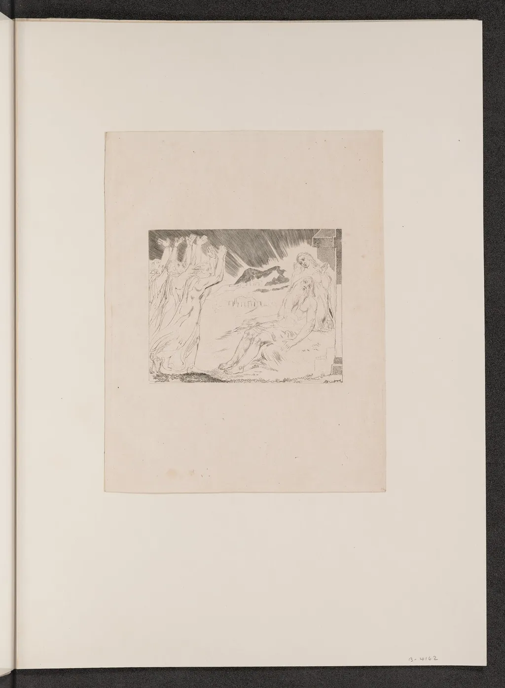 Job's Comforters, by William Blake, ink, 1825