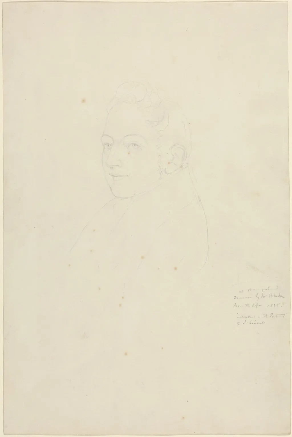 John Linnell, by William Blake, graphite, 1825