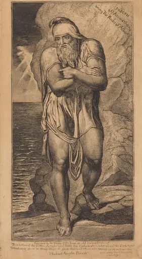 Joseph of Arimathea Among the Rocks of Albion, by William Blake