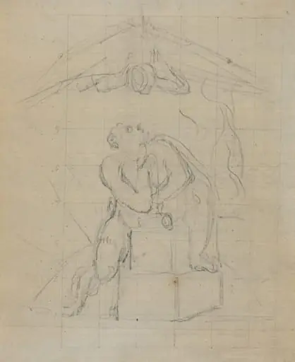 Los and His Spectre [verso], by William Blake