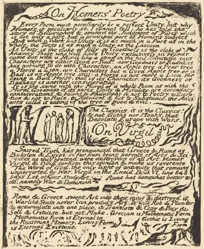 On Homer's Poetry (and) On Virgil, by William Blake