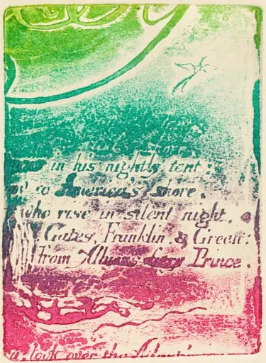 Restrike from fragment of cancelled plate for "A Prophecy", by William Blake, 1793