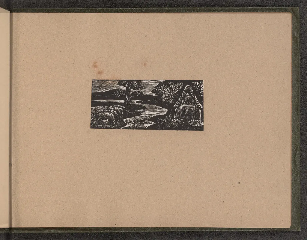 'Sabrina's silvery flood', by William Blake, ink, 1821