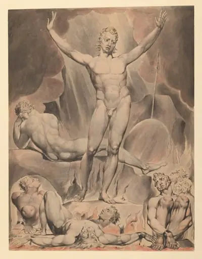Satan arousing the rebel angels, by William Blake