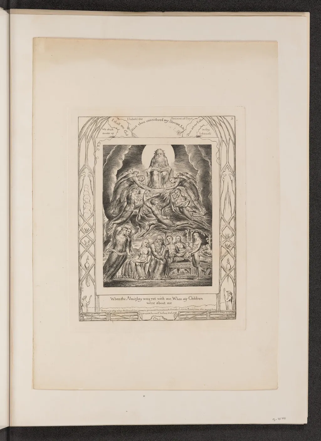 Satan Before the Throne of God, by William Blake, ink, 1825