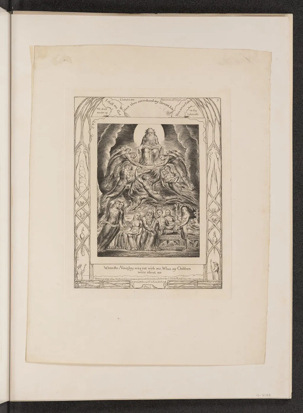 Satan Before the Throne of God, by William Blake, ink, 1825