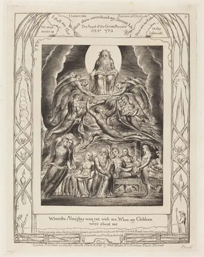 Satan Before the Throne of God, by William Blake