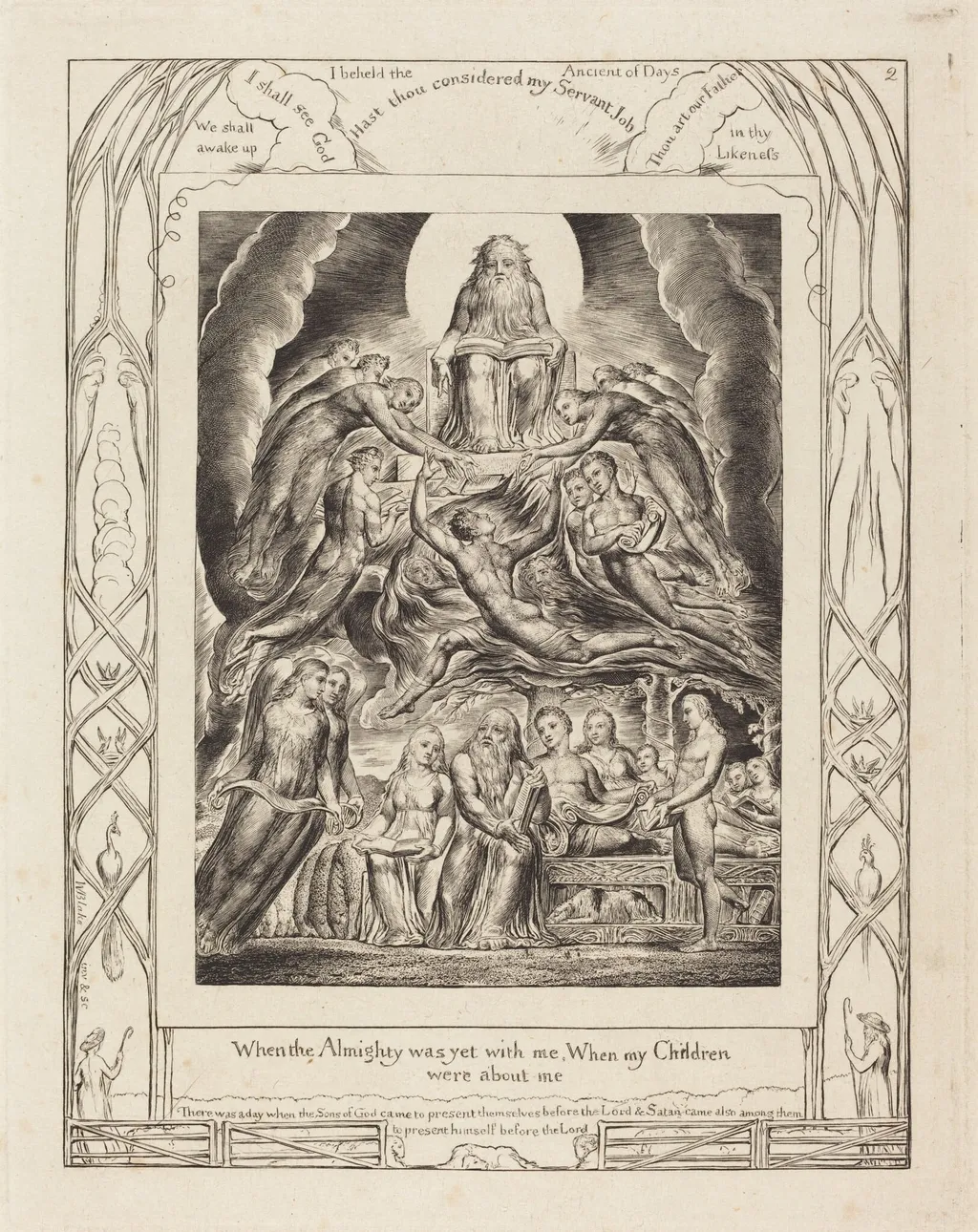 Satan Before the Throne of God, by William Blake, ink, 1825