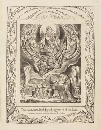Satan Going Forth from the Presence of the Lord, by William Blake