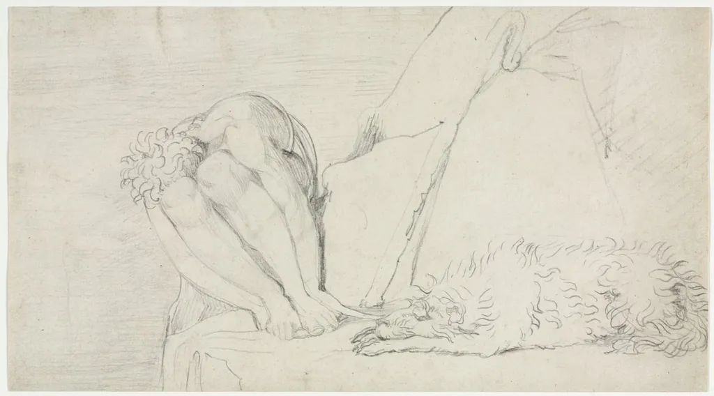Sketch for "The Thought of Death alone, the Fear Destroys", by William Blake, 1795