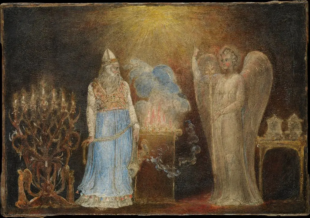 The Angel Appearing to Zacharias, by William Blake