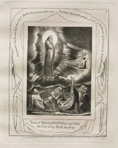 The Book of Job:  Pl. 9, Then a Spirit passed before my face, by William Blake