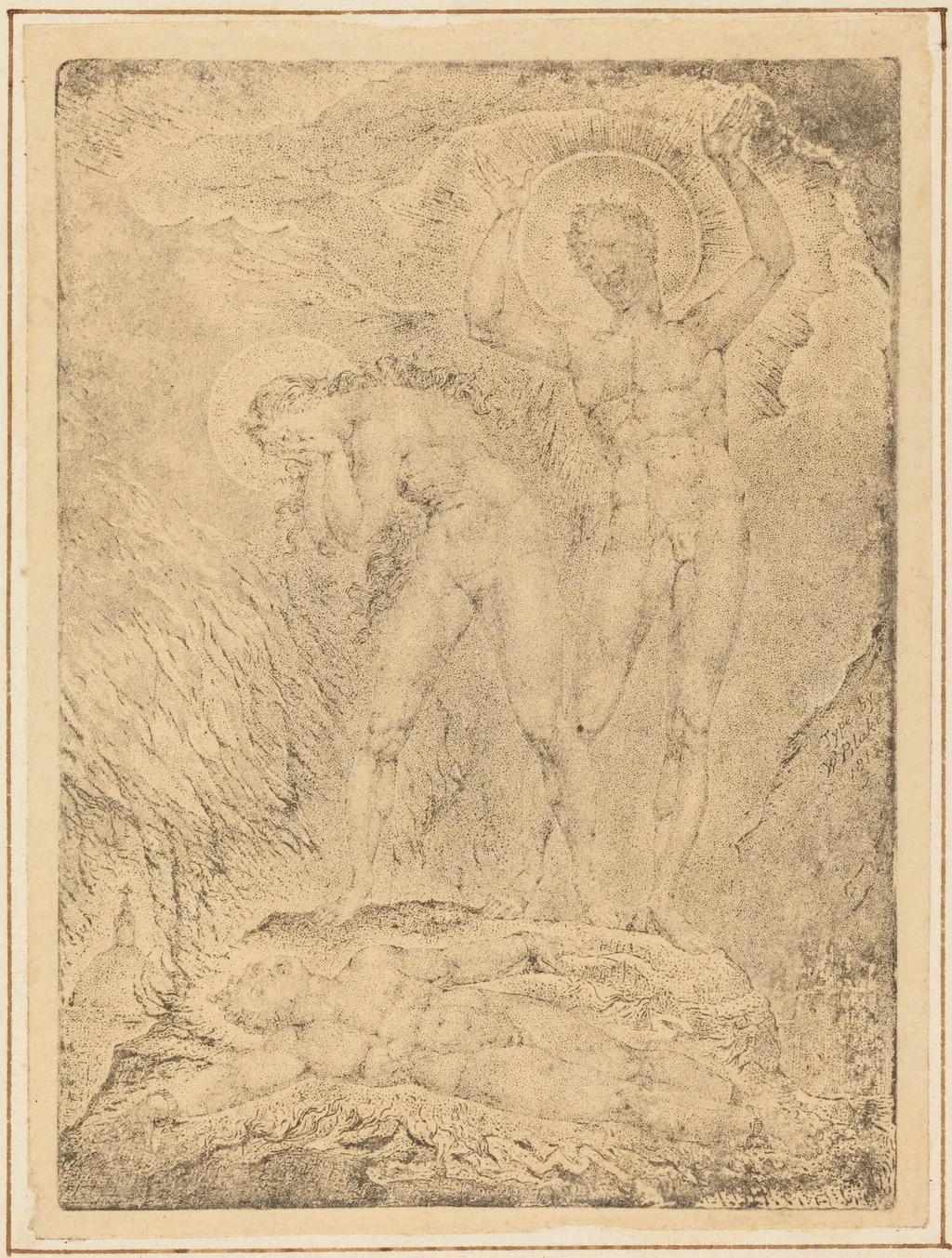The Chaining of Orc, by William Blake, ink, 1812