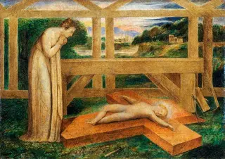 The Christ Child Asleep on the Cross (Our Lady Adoring the Infant Jesus Asleep on the Cross), by William Blake, 1800